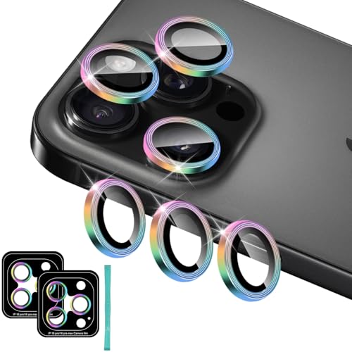 Aerku Kameraschutz für iPhone 16 Pro/iPhone 16 Pro Max für Panzerglas, HD Klar Kratzfestes Kamera Schutz, 9H HD Aluminiumrand Kamera Schutzfolie Anti-Kratz Schutzglas für Alle Handyhülle, Bunt Aerku Kameraschutz für iPhone 16 Pro/iPhone 16 Pro Max für Panzerglas, HD Klar Kratzfestes Kamera Schutz, 9H HD Aluminiumrand Kamera Schutzfolie Anti-Kratz Schutzglas für Alle Handyhülle, Bunt von Aerku