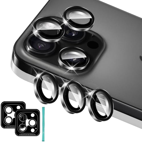 Aerku Kameraschutz für iPhone 16 Pro/iPhone 16 Pro Max für Panzerglas, HD Klar Kratzfestes Kamera Schutz, 9H HD Aluminiumrand Kamera Schutzfolie Anti-Kratz Schutzglas für Alle Handyhülle, Schwarz Aerku Kameraschutz für iPhone 16 Pro/iPhone 16 Pro Max für Panzerglas, HD Klar Kratzfestes Kamera Schutz, 9H HD Aluminiumrand Kamera Schutzfolie Anti-Kratz Schutzglas für Alle Handyhülle, Schwarz von Aerku
