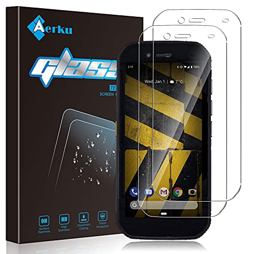 Aerku Schutzfolie Kompatibel mit Cat S42 / Cat S42 H+ 9H Härte HD Schutzfolie Anti-Kratzer Ultra Glatte Film Displayschutzfolie Schutzglas für Cat S42[2Stück]-Transparent von Aerku