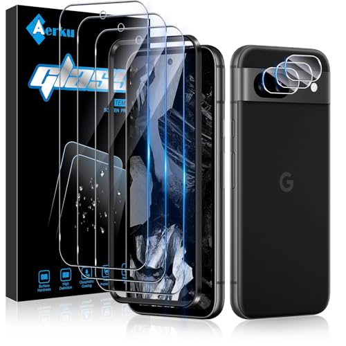 Aerku Schutzfolie für Google Pixel 8A für Panzerglas, 3 Stück Schutzglas und 3 Stück Kameraschutz, 0.33mm Ultra-klar Folie, 9H Härte Anti-Kratzen Anti-Bläschen Displayschutz Aerku Schutzfolie für Google Pixel 8A für Panzerglas, 3 Stück Schutzglas und 3 Stück Kameraschutz, 0.33mm Ultra-klar Folie, 9H Härte Anti-Kratzen Anti-Bläschen Displayschutz von Aerku