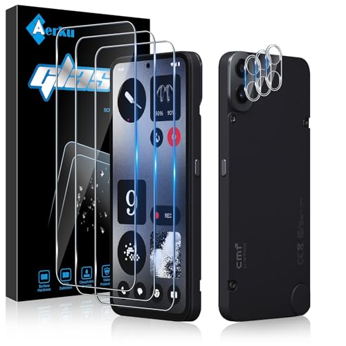 Aerku Schutzfolie für Nothing CMF Phone 1 5G für Panzerglas, 3 Stück Schutzglas und 3 Stück Kameraschutz, 0.33mm Ultra-klar Folie, 9H Härte Anti-Kratzen Anti-Bläschen Aerku Schutzfolie für Nothing CMF Phone 1 5G für Panzerglas, 3 Stück Schutzglas und 3 Stück Kameraschutz, 0.33mm Ultra-klar Folie, 9H Härte Anti-Kratzen Anti-Bläschen von Aerku