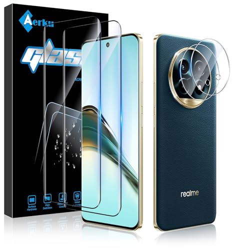 Aerku Schutzfolie für Realme 13 Pro/Realme 13 Pro Plus/Pro+ für Panzerglas, 2 Stück 3D Schutzglas und 2 Stück Kameraschutz, Ultra-klar Folie, 9H Härte Anti-Bläschen Anti-Kratzen Folie Aerku Schutzfolie für Realme 13 Pro/Realme 13 Pro Plus/Pro+ für Panzerglas, 2 Stück 3D Schutzglas und 2 Stück Kameraschutz, Ultra-klar Folie, 9H Härte Anti-Bläschen Anti-Kratzen Folie von Aerku