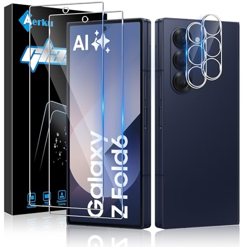 Aerku Schutzfolie für Samsung Galaxy Z Fold 6/Z Fold6 5G für Panzerglas, 2 Stück äußere Schutzglas und 2 Stück Kameraschutz, 0.33mm HD Folie, 9H Härte Anti-Kratzen Anti-Bläschen Displayschutz Aerku Schutzfolie für Samsung Galaxy Z Fold 6/Z Fold6 5G für Panzerglas, 2 Stück äußere Schutzglas und 2 Stück Kameraschutz, 0.33mm HD Folie, 9H Härte Anti-Kratzen Anti-Bläschen Displayschutz von Aerku