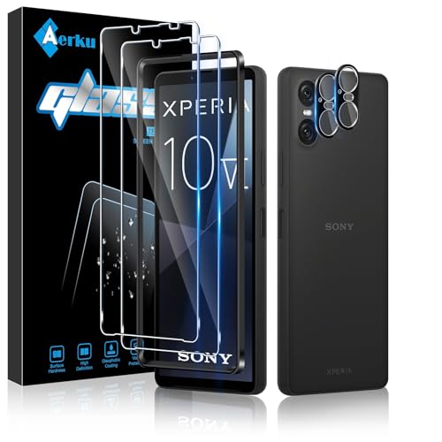 Aerku Schutzfolie für Sony Xperia 10 VI für Panzerglas, 2 Stück 9H Härte Folie und 2 Stück Ultra-Klar Kameraschutz, 0.33mm Anti-Kratzen Displayschutz, Anti-Bläschen Schutzglas Aerku Schutzfolie für Sony Xperia 10 VI für Panzerglas, 2 Stück 9H Härte Folie und 2 Stück Ultra-Klar Kameraschutz, 0.33mm Anti-Kratzen Displayschutz, Anti-Bläschen Schutzglas von Aerku