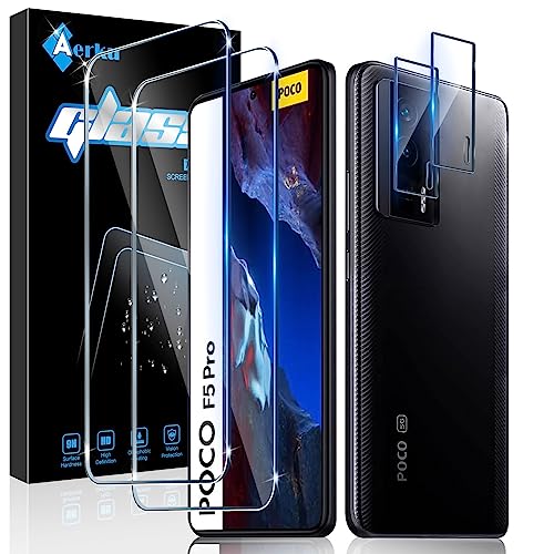 Aerku Schutzfolie für Xiaomi Poco F5 Pro 5G für Panzerglas, 2 Stück Schutzglas und 2 Stück Kameraschutz für Xiaomi Poco F5 Pro 5G, 0.33mm HD Folie, 9H Härte Anti-Kratzen Anti-Bläschen Schutzfolie Aerku Schutzfolie für Xiaomi Poco F5 Pro 5G für Panzerglas, 2 Stück Schutzglas und 2 Stück Kameraschutz für Xiaomi Poco F5 Pro 5G, 0.33mm HD Folie, 9H Härte Anti-Kratzen Anti-Bläschen Schutzfolie von Aerku