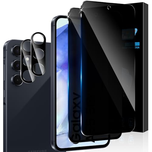 Aerku Sichtschutz Schutzfolie für Samsung Galaxy A55 5G für Panzerglas, 2 Stück Sichtschutzfolie und 2 Stück HD Schwarz Kameraschutz, 9H Härte Anti-Spy Folie Privacy Schutzglas Aerku Sichtschutz Schutzfolie für Samsung Galaxy A55 5G für Panzerglas, 2 Stück Sichtschutzfolie und 2 Stück HD Schwarz Kameraschutz, 9H Härte Anti-Spy Folie Privacy Schutzglas von Aerku