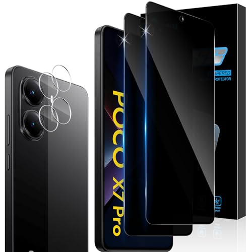 Aerku Sichtschutz Schutzfolie für Xiaomi Poco X7 Pro 5G für Panzerglas, 2 Stück Sichtschutzfolie und 2 Stück HD Kameraschutz, 9H Härte Anti-Spy Folie Privacy Schutzglas Aerku Sichtschutz Schutzfolie für Xiaomi Poco X7 Pro 5G für Panzerglas, 2 Stück Sichtschutzfolie und 2 Stück HD Kameraschutz, 9H Härte Anti-Spy Folie Privacy Schutzglas von Aerku