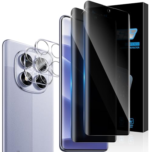 Aerku Sichtschutz Schutzfolie für Xiaomi Redmi Note 14 Pro 5G/Mi Poco X7 5G für Panzerglas, 2 Stück 3D Gebogener Sichtschutzfolie und 2 Stück Kameraschutz, 9H Anti-Spy Folie Privacy Schutzglas Aerku Sichtschutz Schutzfolie für Xiaomi Redmi Note 14 Pro 5G/Mi Poco X7 5G für Panzerglas, 2 Stück 3D Gebogener Sichtschutzfolie und 2 Stück Kameraschutz, 9H Anti-Spy Folie Privacy Schutzglas von Aerku