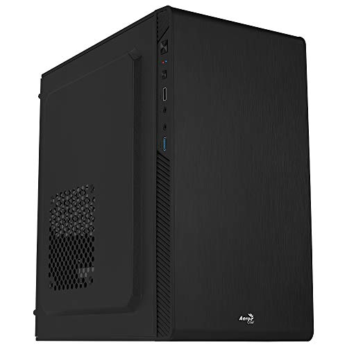 AeroCool CS106 Micro ATX PC Case Brushed Aluminium USB 3.0 Black Compact von AeroCool