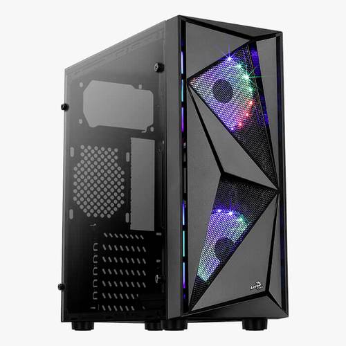 AeroCool Glider Tempered Glass PC-Gehäuse Schwarz von AeroCool