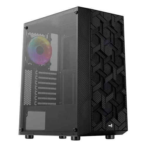 AeroCool Hive-G-BK-v3 Midi-Tower PC-Gehäuse Schwarz von AeroCool