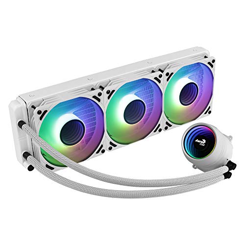 AeroCool MIRAGEL360W, CPU-Flüssigkeitskühlung, 3xLüfter 12cm ARGB, TDP 550W, Weiß von AeroCool