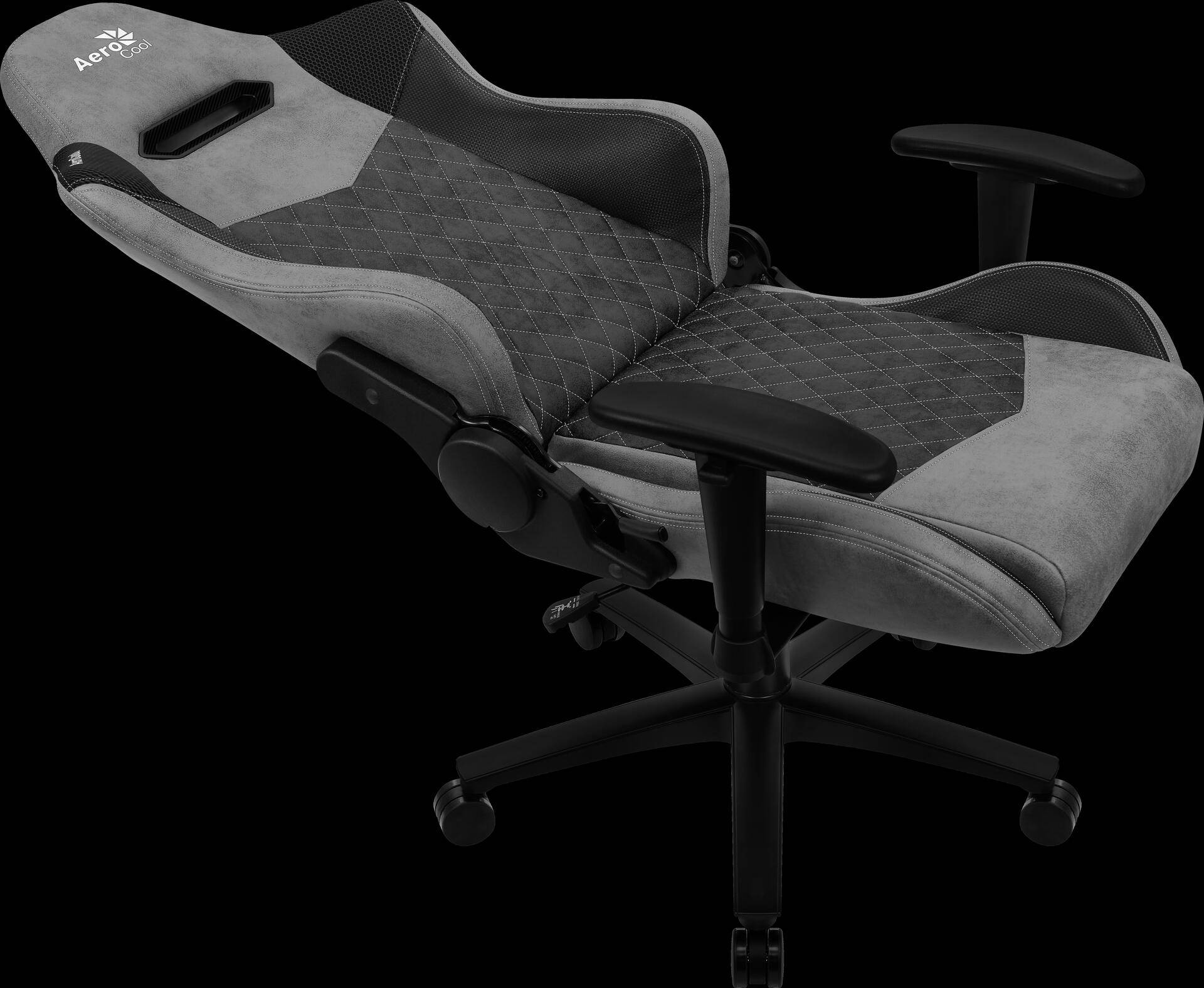 Aerocool DUKE AeroSuede Universal-Gamingstuhl Schwarz, Grau (AEROAC-280DUKE-BK) von AeroCool