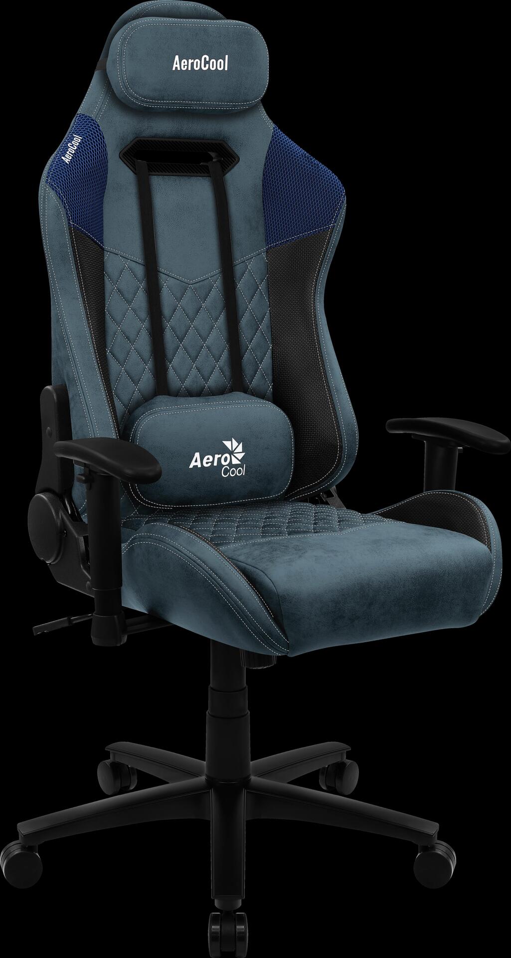 Aerocool DUKE AeroSuede Universal-Gamingstuhl Schwarz - Blau (ACGC-2025101.B1) von AeroCool