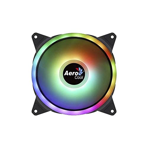 Aerocool Duo 14 ARGB LED PC Fan, 140 mm, 1000 rpm, Curved Fan Blades for Maximum Cooling and Anti-Vibration Pads von AeroCool