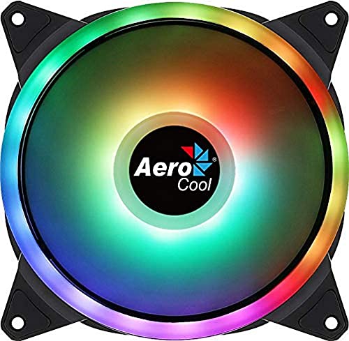 Aerocool Duo 14 ARGB LED PC Fan, 140 mm, 1000 rpm, Curved Fan Blades for Maximum Cooling and Anti-Vibration Pads von AeroCool