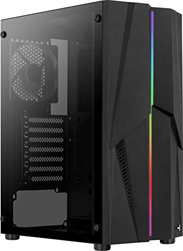 Aerocool MECHA, ATX PC-Gehäuse, ARGB Front, Gehärtetes Glas, Lüfter 12cm von AeroCool