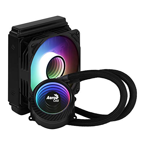 Aerocool MIRAGEL120, Flüssigkühlung CPU ARGB-Lüfter 12cm, TDP 200W, Schwarz von AeroCool