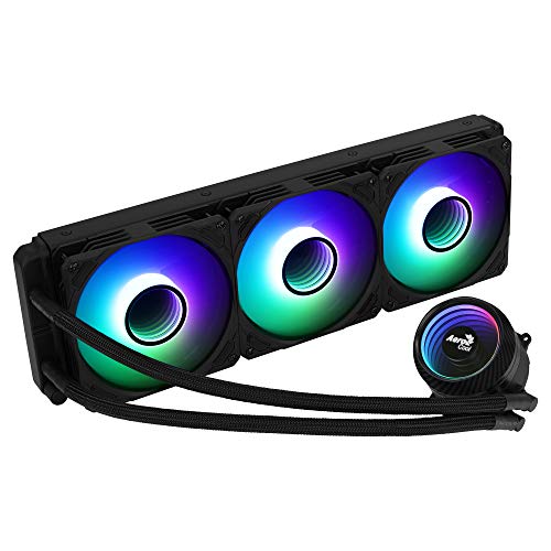 Aerocool MIRAGEL360, Flüssigkühlung CPU, 3 ARGB-Lüfter 12cm, TDP 550W, Schwarz Aerocool MIRAGEL360, Flüssigkühlung CPU, 3 ARGB-Lüfter 12cm, TDP 550W, Schwarz von AeroCool