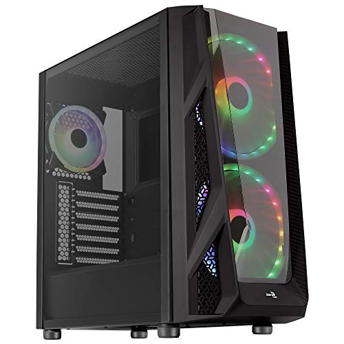 Aerocool NIGHTHAWKDUO, EATX PC-Gehäuse, 3 Lüfter, Hartglasscheibe, schwarz von Aerocool