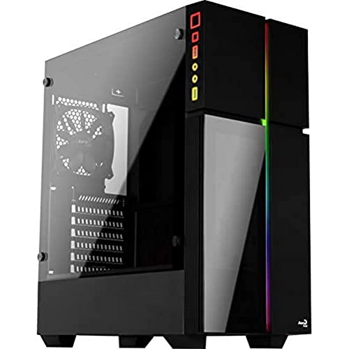 Aerocool Playa Tempered Glass Windowed Mid Tower Case, Black von AeroCool