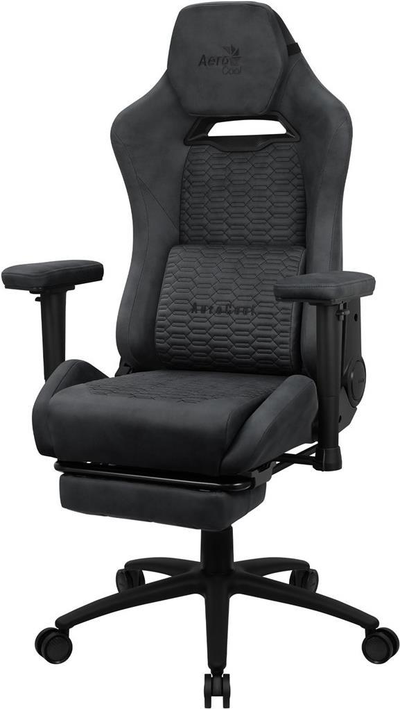 Aerocool Royal AeroSuede Universal-Gamingstuhl Gepolsterter Sitz Grau (AEROROYAL-SLATE-GREY) von AeroCool