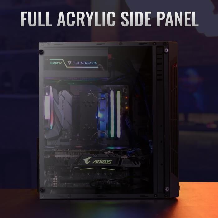 Aerocool Split. Formfaktor: Midi-Tower, Typ: PC, Material: ABS Synthetik, SPCC. Installierte Lüfter hinten: 1x 120 mm, Unterstütze Lüfter-Durchmesser (Rückseite): 120 mm. Unterstützte Hard-Disk Drive Größen: 2.5,3.5 . Breite: 192,5 mm, Tiefe: 412,5 mm, Höhe: 392 mm (ACCM-PV18012.11) von AeroCool