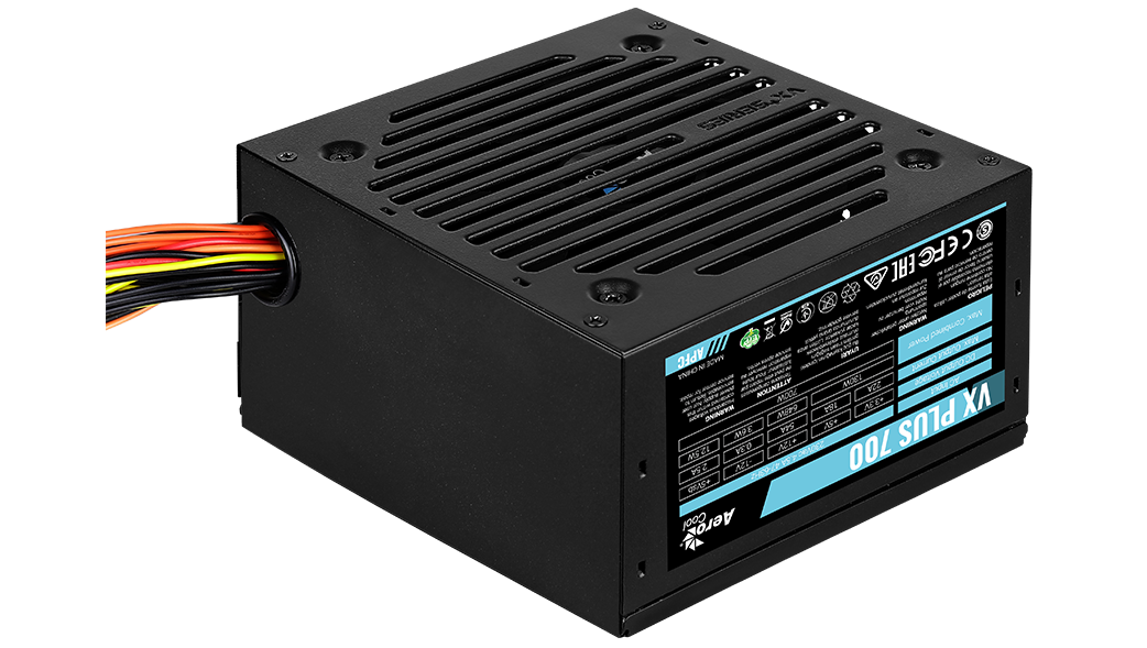 Aerocool VX PLUS 700 Netzteil 700 W 20+4 pin ATX ATX Schwarz (AEROPGSVX-700PLUS-80) von AeroCool