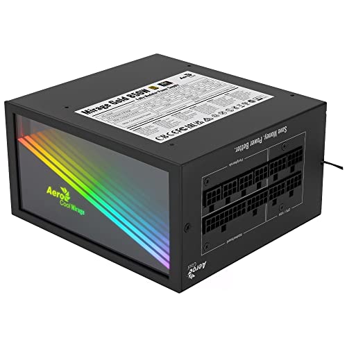 Aerocool MIRAGEGOLD 850W Modulares PC-Netzteil RGB, 80 Plus Gold, Japanische Kondensatoren von Aerocool