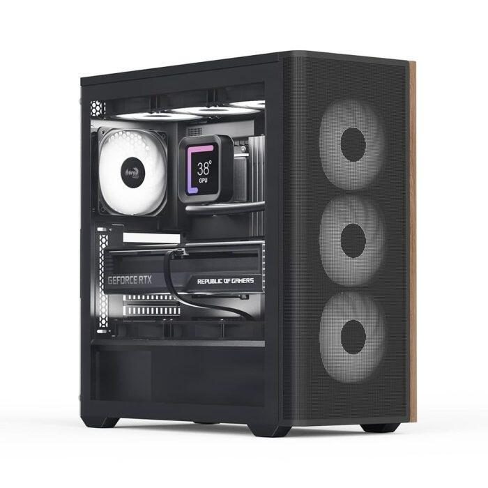 AeroCool PC Gehäuse D501A-G-BK-v2 Mid-Tower Schwarz von Aerocool