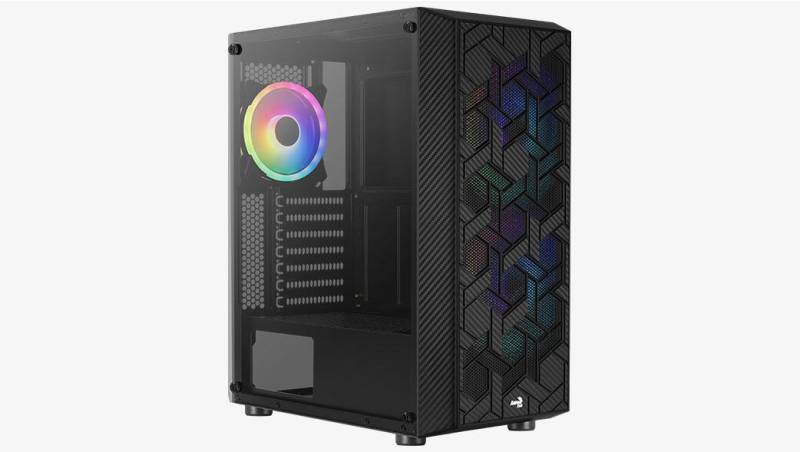 AeroCool PC Gehäuse Hive ARGB v1 Mid-Tower Schwarz von Aerocool