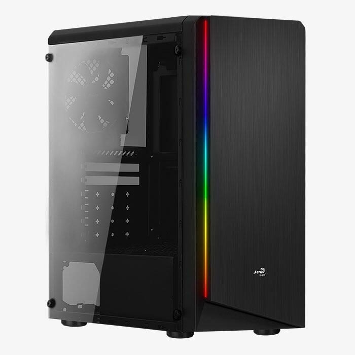 AeroCool PC Gehäuse Rift Mid-Tower Schwarz (Window Kit) von Aerocool