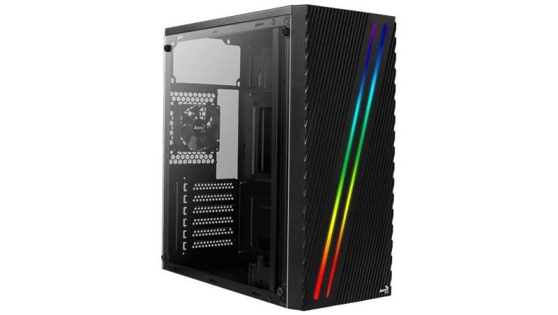 AeroCool PC Gehäuse Streak Mid-Tower Schwarz (Window-Kit) von Aerocool