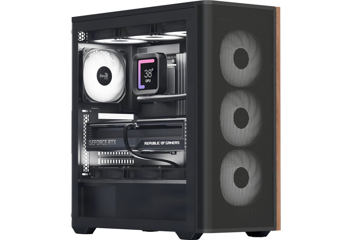 Aerocool PC-Gehäuse Aerocool D501A-G-BK-v2, Tower-Gehäuse Aerocool PC-Gehäuse Aerocool D501A-G-BK-v2, Tower-Gehäuse von Aerocool