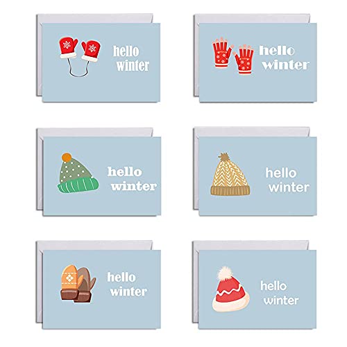 Aeromdale Blanko Grußkarten mit Umschlägen Wintermotiv Klappkarten Grußkarten Notizkarten - #A - 1 Set von Aeromdale