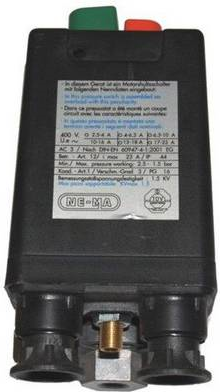 Aerotec Nema Schalter 400V 3 Wege 3/8  6,3-10 A - Abg. 3 - 1/4  Druckluft-Druckschalter 1 St. (9063148) von Aerotec
