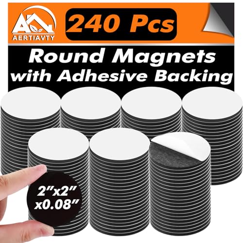 Aertiavty Runde Magnete mit selbstklebender Rückseite, 5,1 cm Kühlschrankmagnete, selbstklebende Magnetpunkte, 80 mm Klebemagnete für Whiteboard, Kühlschrank, Basteln, einfach abziehen und aufkleben Aertiavty Runde Magnete mit selbstklebender Rückseite, 5,1 cm Kühlschrankmagnete, selbstklebende Magnetpunkte, 80 mm Klebemagnete für Whiteboard, Kühlschrank, Basteln, einfach abziehen und aufkleben von Aertiavty