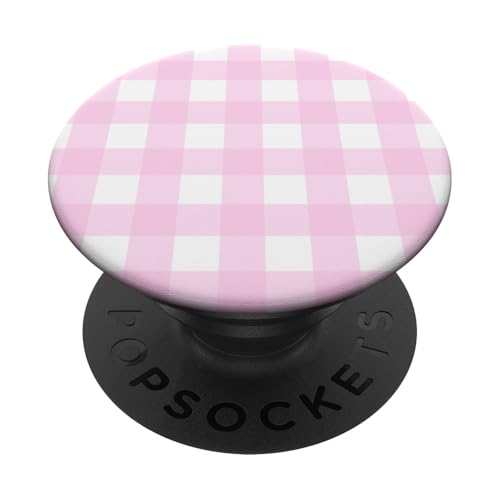 Pastell Rosa Weiß Gingham Kawaii Niedlich Ästhetische Cottagecore PopSockets Klebender PopGrip Pastell Rosa Weiß Gingham Kawaii Niedlich Ästhetische Cottagecore PopSockets Klebender PopGrip von Aesthetic Cute Design