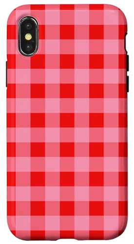 Pastell Rot Pink Gingham Kawaii Niedlich Ästhetische Cottagecore Hülle für iPhone X/XS Pastell Rot Pink Gingham Kawaii Niedlich Ästhetische Cottagecore Hülle für iPhone X/XS von Aesthetic Cute Design