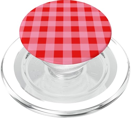 Pastell Rot Pink Gingham Kawaii Niedlich Ästhetische Cottagecore PopSockets PopGrip für MagSafe Pastell Rot Pink Gingham Kawaii Niedlich Ästhetische Cottagecore PopSockets PopGrip für MagSafe von Aesthetic Cute Design