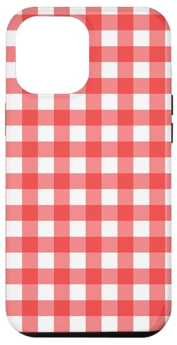 Pastell Rot Weiß Gingham Kawaii Cute Aesthetic Cottagecore Hülle für iPhone 12 Pro Max von Aesthetic Cute Design