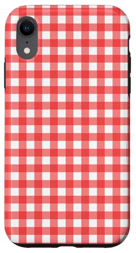 Pastell Rot Weiß Gingham Kawaii Cute Aesthetic Cottagecore Hülle für iPhone XR Pastell Rot Weiß Gingham Kawaii Cute Aesthetic Cottagecore Hülle für iPhone XR von Aesthetic Cute Design