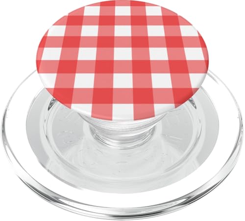 Pastell Rot Weiß Gingham Kawaii Cute Aesthetic Cottagecore PopSockets PopGrip für MagSafe Pastell Rot Weiß Gingham Kawaii Cute Aesthetic Cottagecore PopSockets PopGrip für MagSafe von Aesthetic Cute Design