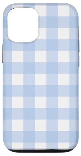 Pastellblau Weiß Gingham Kawaii Niedlich Blau Streifen Hülle für iPhone 12/12 Pro Pastellblau Weiß Gingham Kawaii Niedlich Blau Streifen Hülle für iPhone 12/12 Pro von Aesthetic Cute Design