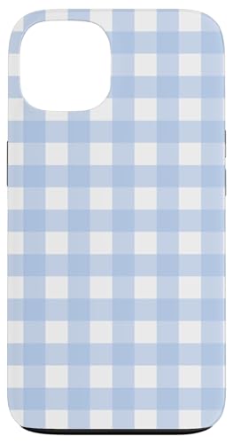 Pastellblau Weiß Gingham Kawaii Niedlich Blau Streifen Hülle für iPhone 13 Pastellblau Weiß Gingham Kawaii Niedlich Blau Streifen Hülle für iPhone 13 von Aesthetic Cute Design