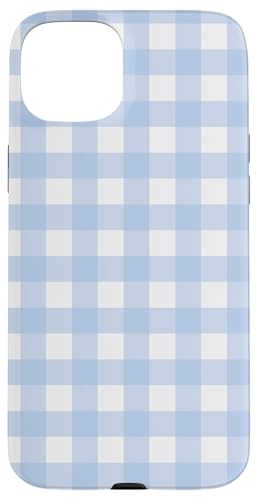 Pastellblau Weiß Gingham Kawaii Niedlich Blau Streifen Hülle für iPhone 15 Plus Pastellblau Weiß Gingham Kawaii Niedlich Blau Streifen Hülle für iPhone 15 Plus von Aesthetic Cute Design
