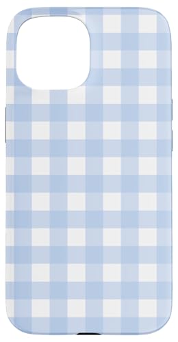 Pastellblau Weiß Gingham Kawaii Niedlich Blau Streifen Hülle für iPhone 15 Pastellblau Weiß Gingham Kawaii Niedlich Blau Streifen Hülle für iPhone 15 von Aesthetic Cute Design