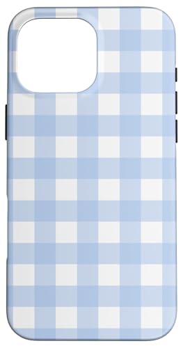 Pastellblau Weiß Gingham Kawaii Niedlich Blau Streifen Hülle für iPhone 16 Pro Max Pastellblau Weiß Gingham Kawaii Niedlich Blau Streifen Hülle für iPhone 16 Pro Max von Aesthetic Cute Design