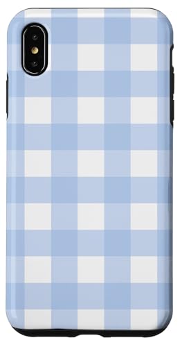 Pastellblau Weiß Gingham Kawaii Niedlich Blau Streifen Hülle für iPhone XS Max Pastellblau Weiß Gingham Kawaii Niedlich Blau Streifen Hülle für iPhone XS Max von Aesthetic Cute Design
