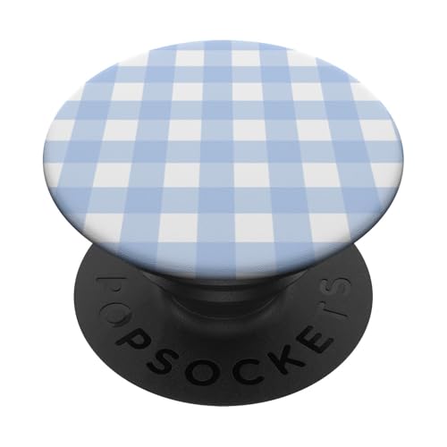 Pastellblau Weiß Gingham Kawaii Niedlich Blau Streifen PopSockets Klebender PopGrip Pastellblau Weiß Gingham Kawaii Niedlich Blau Streifen PopSockets Klebender PopGrip von Aesthetic Cute Design